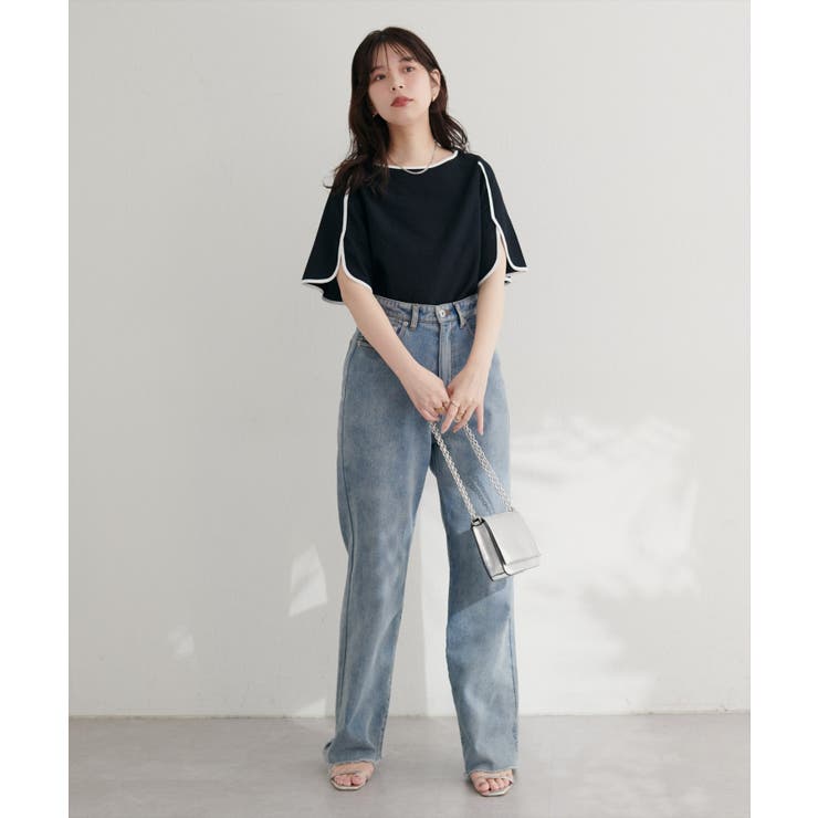【natural couture】	【WEB限定】ハチワレスリーブ麻調ブラウス | NICE CLAUP / OLIVE des OLIVE　OUTLET | 詳細画像14 