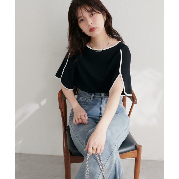 【natural couture】	【WEB限定】ハチワレスリーブ麻調ブラウス | NICE CLAUP / OLIVE des OLIVE　OUTLET | 詳細画像19 
