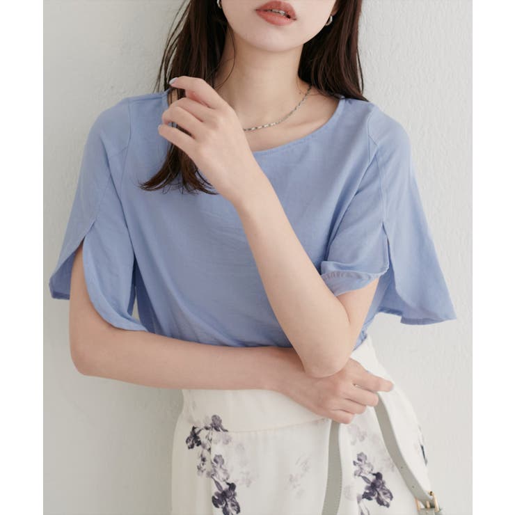 【natural couture】	【WEB限定】ハチワレスリーブ麻調ブラウス | NICE CLAUP / OLIVE des OLIVE　OUTLET | 詳細画像22 