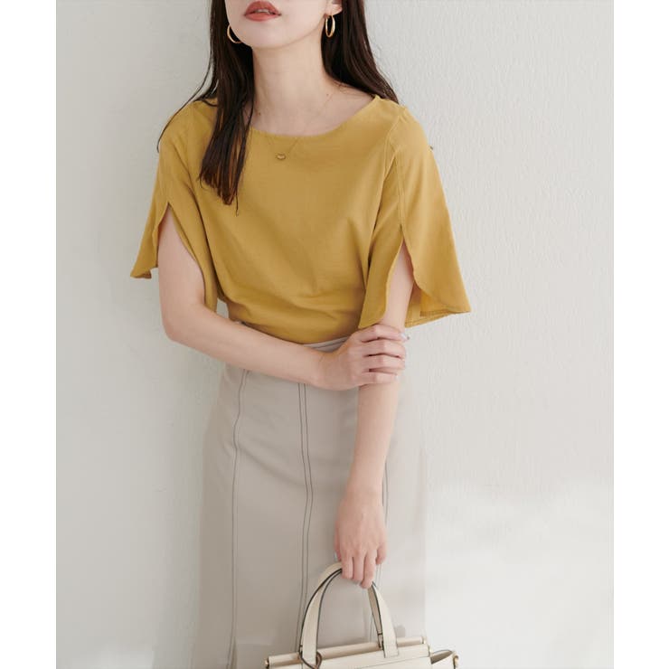 【natural couture】	【WEB限定】ハチワレスリーブ麻調ブラウス | NICE CLAUP / OLIVE des OLIVE　OUTLET | 詳細画像26 