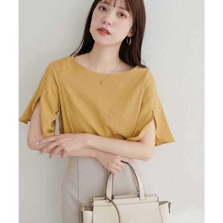 【natural couture】	【WEB限定】ハチワレスリーブ麻調ブラウス | NICE CLAUP / OLIVE des OLIVE　OUTLET | 詳細画像27 