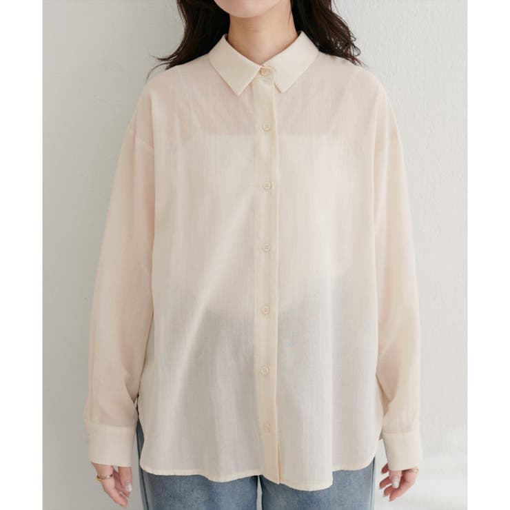 【natural couture】綿麻シアー長袖シャツ | NICE CLAUP / OLIVE des OLIVE　OUTLET | 詳細画像26 