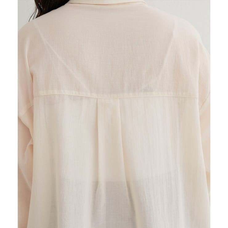 【natural couture】綿麻シアー長袖シャツ | NICE CLAUP / OLIVE des OLIVE　OUTLET | 詳細画像30 