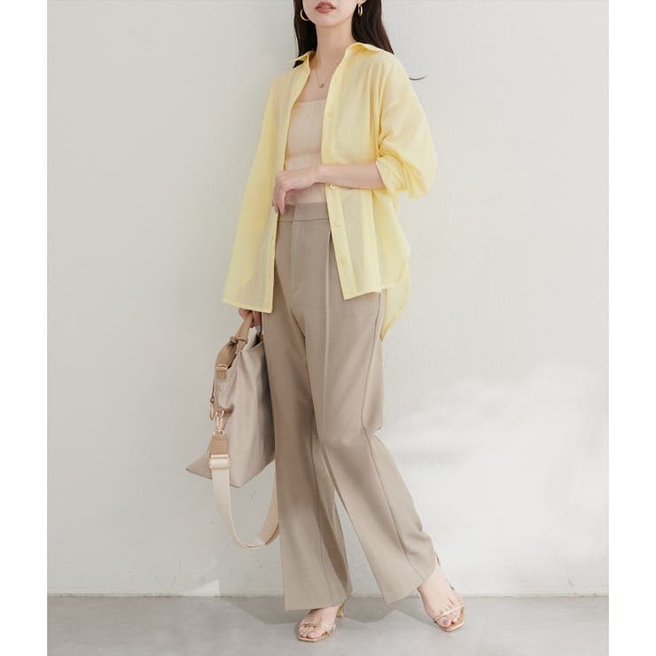 【natural couture】綿麻シアー長袖シャツ | NICE CLAUP / OLIVE des OLIVE　OUTLET | 詳細画像8 