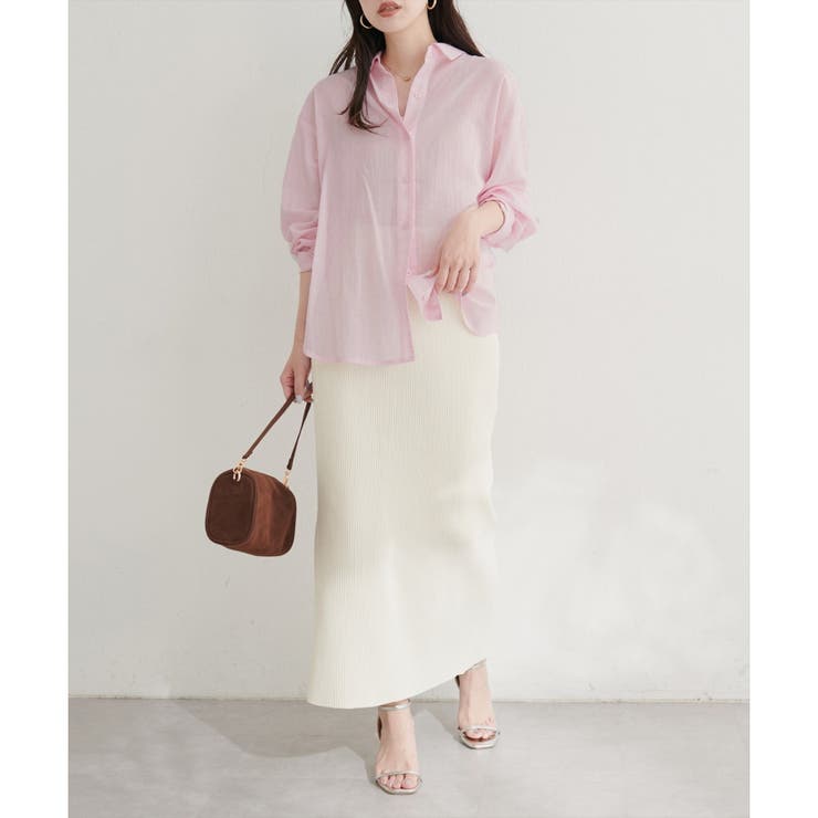 【natural couture】綿麻シアー長袖シャツ | NICE CLAUP / OLIVE des OLIVE　OUTLET | 詳細画像13 