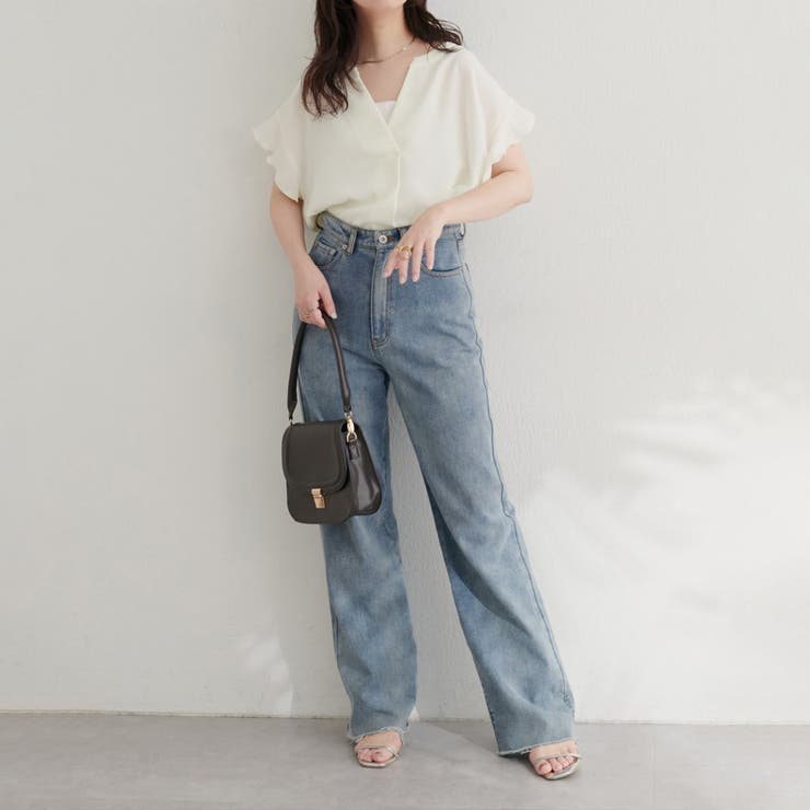 【natural couture】スキッパーフリル袖ブラウス | NICE CLAUP / OLIVE des OLIVE　OUTLET | 詳細画像4 