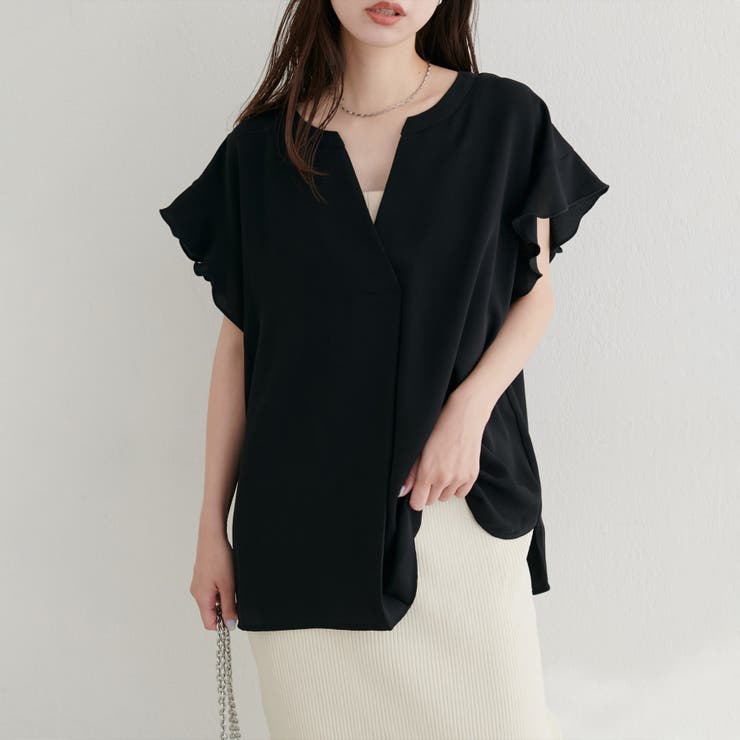【natural couture】スキッパーフリル袖ブラウス | NICE CLAUP / OLIVE des OLIVE　OUTLET | 詳細画像14 