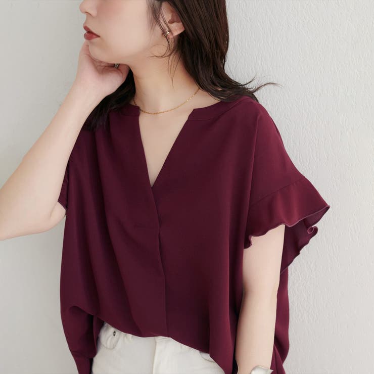 【natural couture】スキッパーフリル袖ブラウス | NICE CLAUP / OLIVE des OLIVE　OUTLET | 詳細画像9 