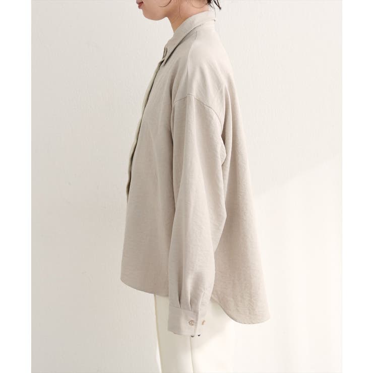 【natural couture】ピーチスキンオーバーサイズシャツ | NICE CLAUP / OLIVE des OLIVE　OUTLET | 詳細画像7 