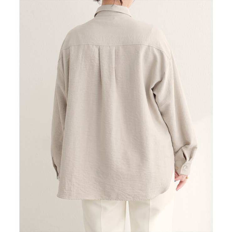 【natural couture】ピーチスキンオーバーサイズシャツ | NICE CLAUP / OLIVE des OLIVE　OUTLET | 詳細画像8 