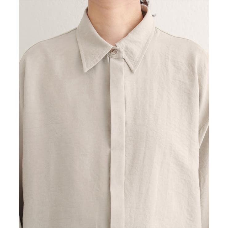 【natural couture】ピーチスキンオーバーサイズシャツ | NICE CLAUP / OLIVE des OLIVE　OUTLET | 詳細画像10 