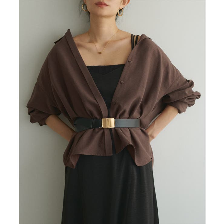 【natural couture】ピーチスキンオーバーサイズシャツ | NICE CLAUP / OLIVE des OLIVE　OUTLET | 詳細画像16 