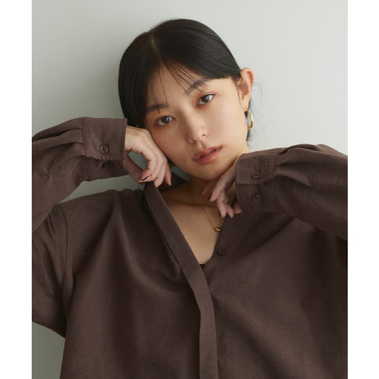 【natural couture】ピーチスキンオーバーサイズシャツ | NICE CLAUP / OLIVE des OLIVE　OUTLET | 詳細画像21 