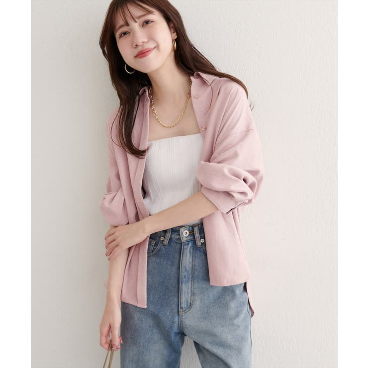 【natural couture】ピーチスキンオーバーサイズシャツ | NICE CLAUP / OLIVE des OLIVE　OUTLET | 詳細画像25 