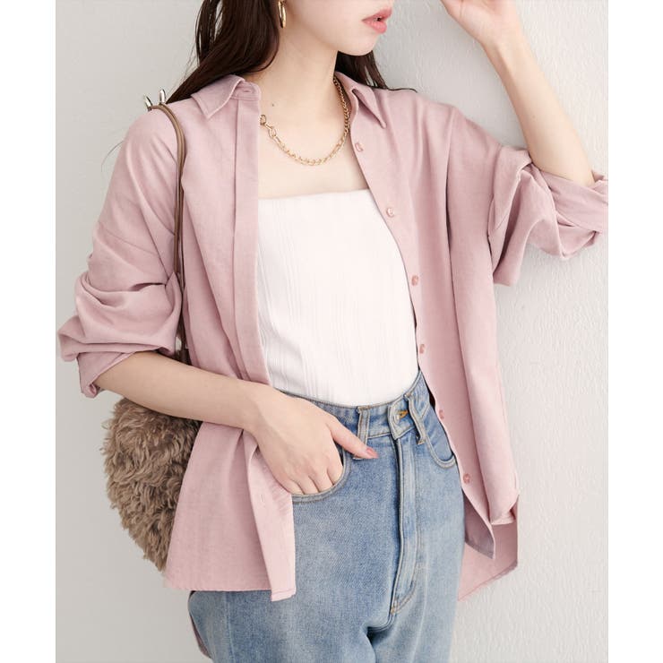 【natural couture】ピーチスキンオーバーサイズシャツ | NICE CLAUP / OLIVE des OLIVE　OUTLET | 詳細画像26 