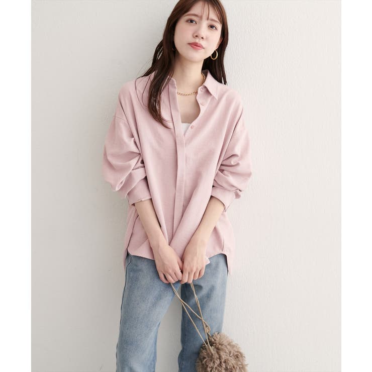 【natural couture】ピーチスキンオーバーサイズシャツ | NICE CLAUP / OLIVE des OLIVE　OUTLET | 詳細画像27 