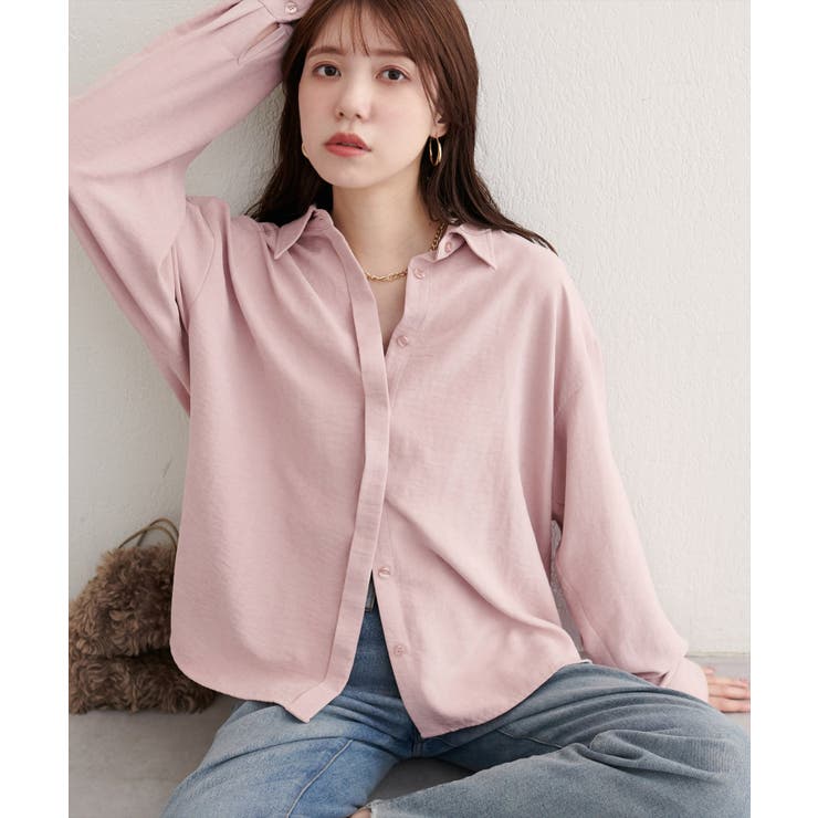 【natural couture】ピーチスキンオーバーサイズシャツ | NICE CLAUP / OLIVE des OLIVE　OUTLET | 詳細画像29 