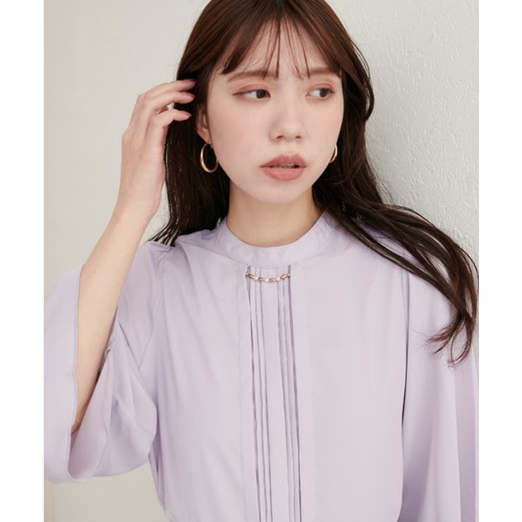 【natural couture】メタルチャーム付き7分袖フレア袖ブラウス | NICE CLAUP / OLIVE des OLIVE　OUTLET | 詳細画像6 