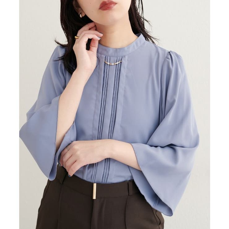 【natural couture】メタルチャーム付き7分袖フレア袖ブラウス | NICE CLAUP / OLIVE des OLIVE　OUTLET | 詳細画像15 