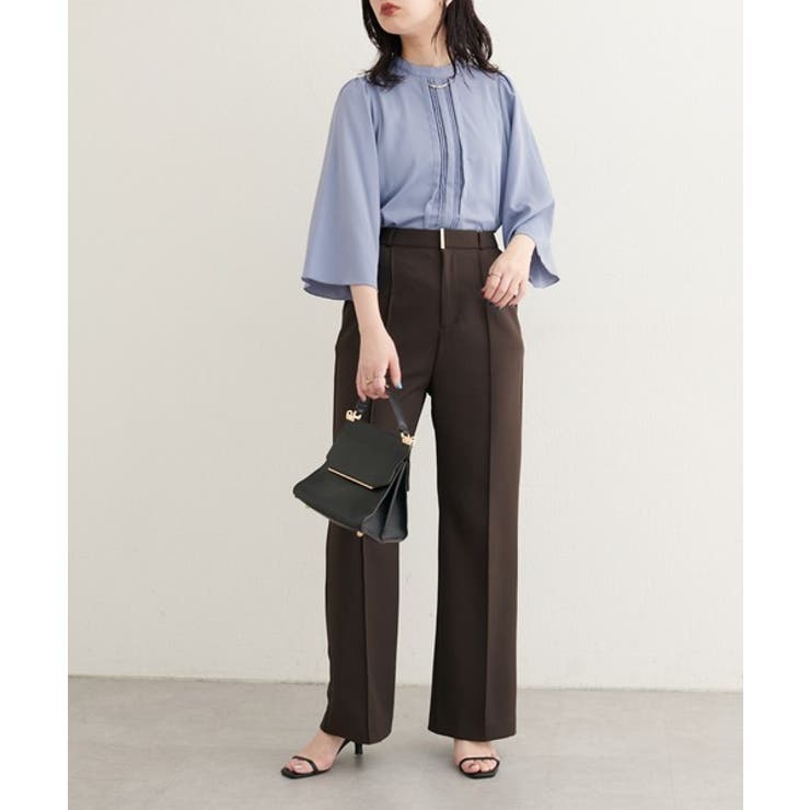 【natural couture】メタルチャーム付き7分袖フレア袖ブラウス | NICE CLAUP / OLIVE des OLIVE　OUTLET | 詳細画像17 