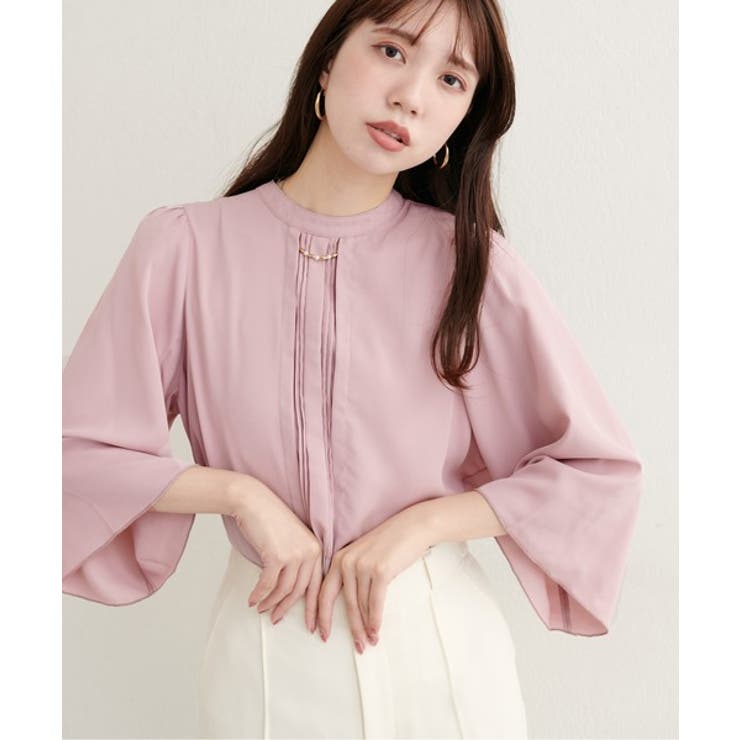 【natural couture】メタルチャーム付き7分袖フレア袖ブラウス | NICE CLAUP / OLIVE des OLIVE　OUTLET | 詳細画像19 