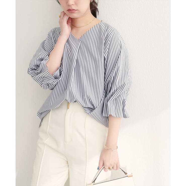 【natural couture】麻レーヨンタック袖ブラウス | NICE CLAUP / OLIVE des OLIVE　OUTLET | 詳細画像5 