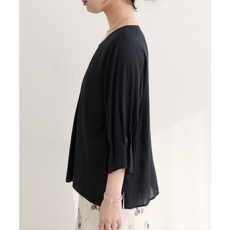 【natural couture】麻レーヨンタック袖ブラウス | NICE CLAUP / OLIVE des OLIVE　OUTLET | 詳細画像11 