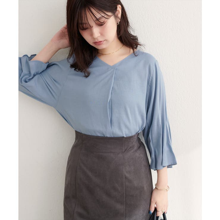 【natural couture】麻レーヨンタック袖ブラウス | NICE CLAUP / OLIVE des OLIVE　OUTLET | 詳細画像23 