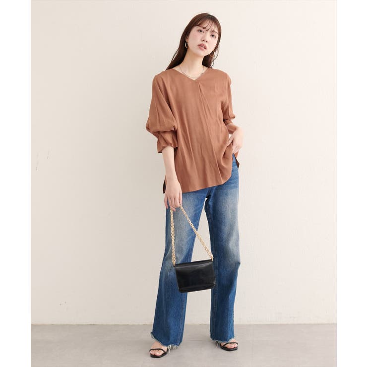 【natural couture】麻レーヨンタック袖ブラウス | NICE CLAUP / OLIVE des OLIVE　OUTLET | 詳細画像25 