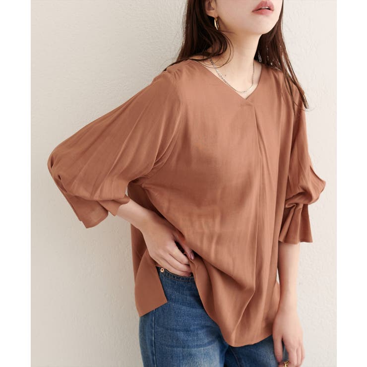 【natural couture】麻レーヨンタック袖ブラウス | NICE CLAUP / OLIVE des OLIVE　OUTLET | 詳細画像28 