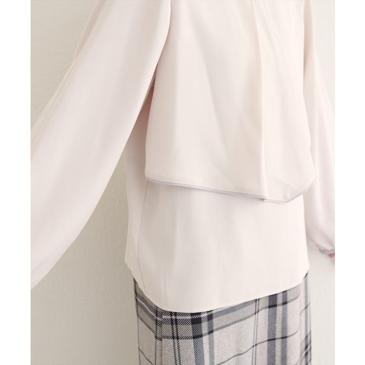 【natural couture】アシメパイピングボウタイブラウス | NICE CLAUP / OLIVE des OLIVE　OUTLET | 詳細画像9 