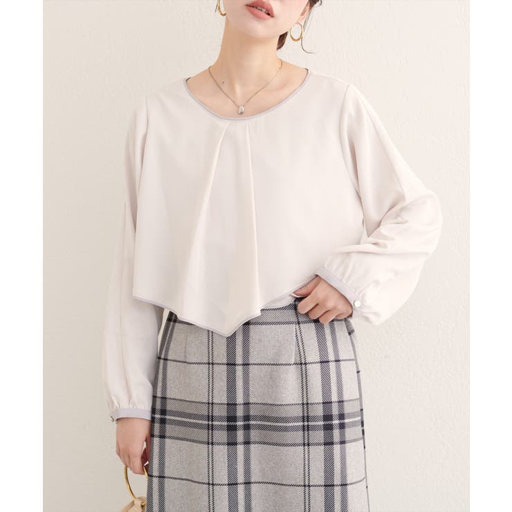 【natural couture】アシメパイピングボウタイブラウス | NICE CLAUP / OLIVE des OLIVE　OUTLET | 詳細画像11 