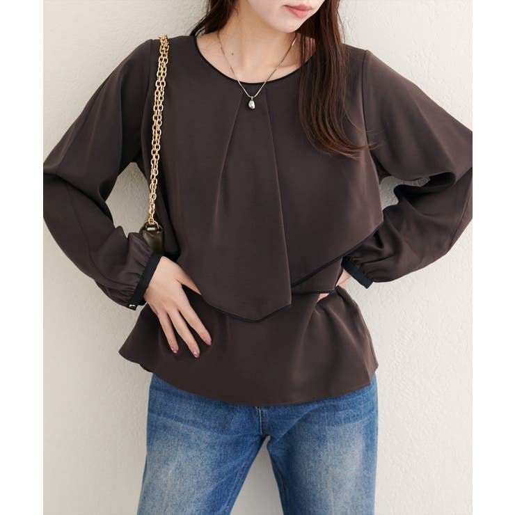 【natural couture】アシメパイピングボウタイブラウス | NICE CLAUP / OLIVE des OLIVE　OUTLET | 詳細画像22 