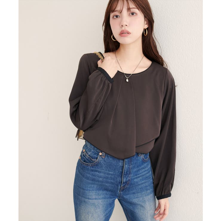 【natural couture】アシメパイピングボウタイブラウス | NICE CLAUP / OLIVE des OLIVE　OUTLET | 詳細画像23 