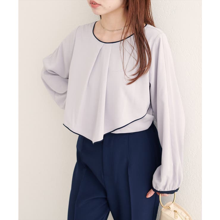 【natural couture】アシメパイピングボウタイブラウス | NICE CLAUP / OLIVE des OLIVE　OUTLET | 詳細画像29 