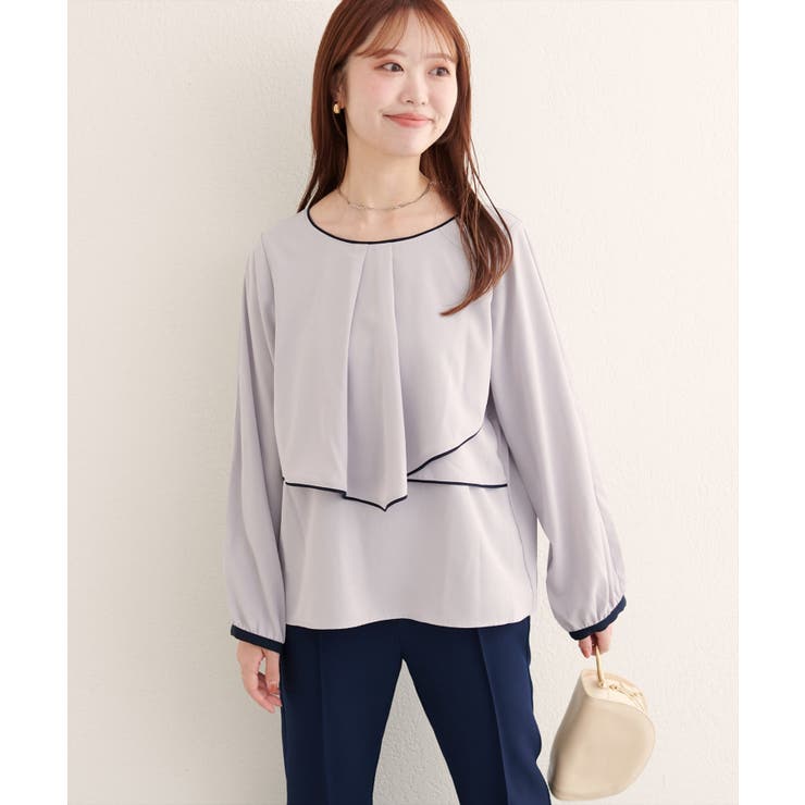 【natural couture】アシメパイピングボウタイブラウス | NICE CLAUP / OLIVE des OLIVE　OUTLET | 詳細画像30 