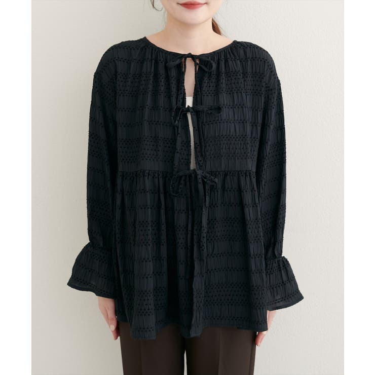 【natural couture】モールボーダーペプラムブラウス | NICE CLAUP / OLIVE des OLIVE　OUTLET | 詳細画像11 