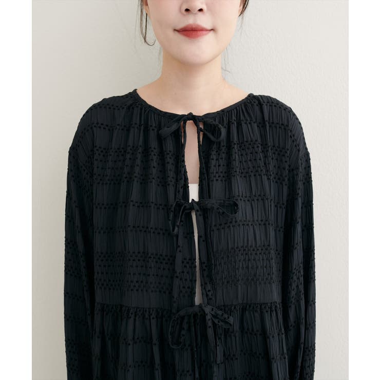 【natural couture】モールボーダーペプラムブラウス | NICE CLAUP / OLIVE des OLIVE　OUTLET | 詳細画像14 