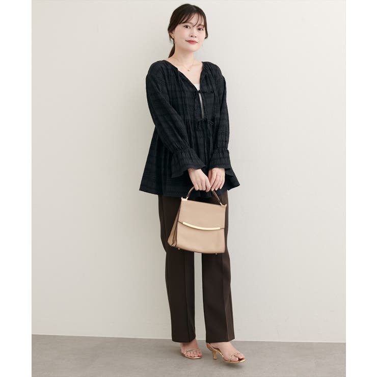 【natural couture】モールボーダーペプラムブラウス | NICE CLAUP / OLIVE des OLIVE　OUTLET | 詳細画像18 