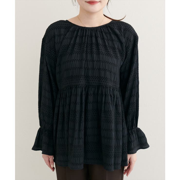 【natural couture】モールボーダーペプラムブラウス | NICE CLAUP / OLIVE des OLIVE　OUTLET | 詳細画像22 