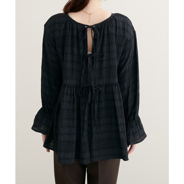 【natural couture】モールボーダーペプラムブラウス | NICE CLAUP / OLIVE des OLIVE　OUTLET | 詳細画像23 