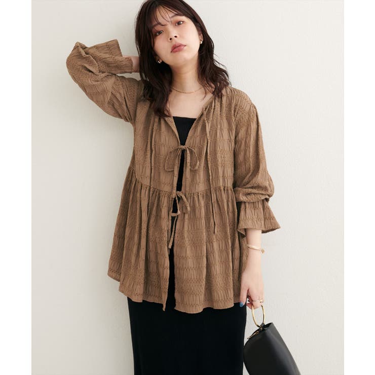 【natural couture】モールボーダーペプラムブラウス | NICE CLAUP / OLIVE des OLIVE　OUTLET | 詳細画像27 