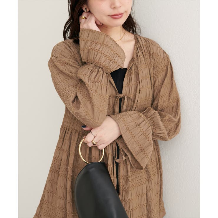 【natural couture】モールボーダーペプラムブラウス | NICE CLAUP / OLIVE des OLIVE　OUTLET | 詳細画像28 