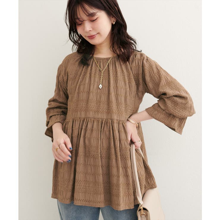 【natural couture】モールボーダーペプラムブラウス | NICE CLAUP / OLIVE des OLIVE　OUTLET | 詳細画像34 