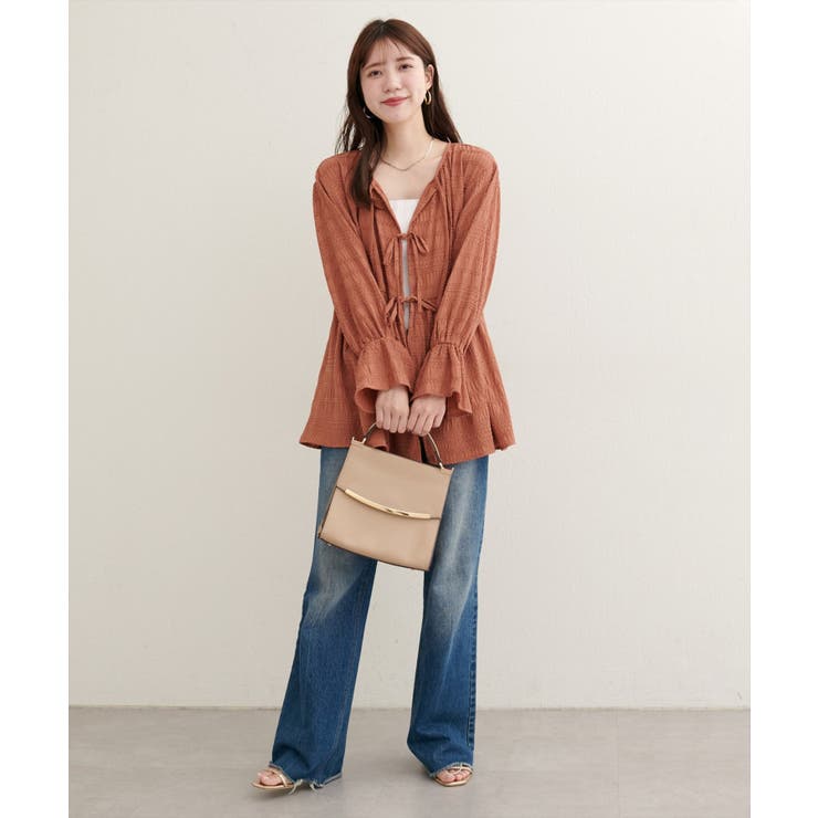 【natural couture】モールボーダーペプラムブラウス | NICE CLAUP / OLIVE des OLIVE　OUTLET | 詳細画像35 