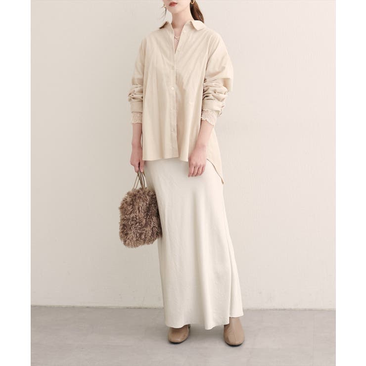 【natural couture】コーデュロイオーバーサイズシャツ | NICE CLAUP / OLIVE des OLIVE　OUTLET | 詳細画像3 