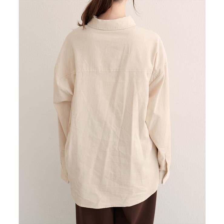 【natural couture】コーデュロイオーバーサイズシャツ | NICE CLAUP / OLIVE des OLIVE　OUTLET | 詳細画像9 