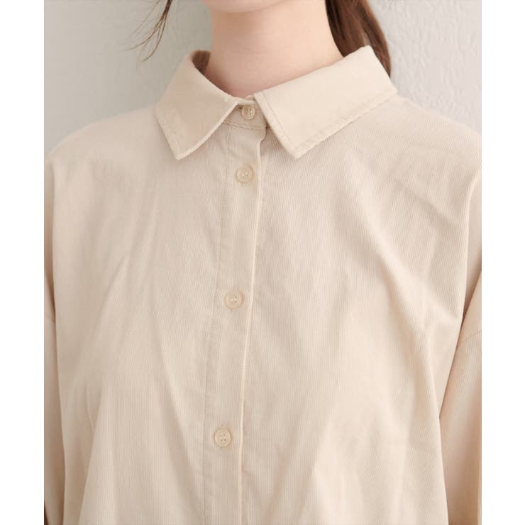 【natural couture】コーデュロイオーバーサイズシャツ | NICE CLAUP / OLIVE des OLIVE　OUTLET | 詳細画像12 