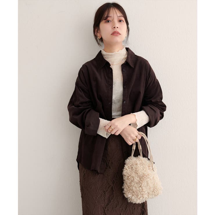 【natural couture】コーデュロイオーバーサイズシャツ | NICE CLAUP / OLIVE des OLIVE　OUTLET | 詳細画像20 