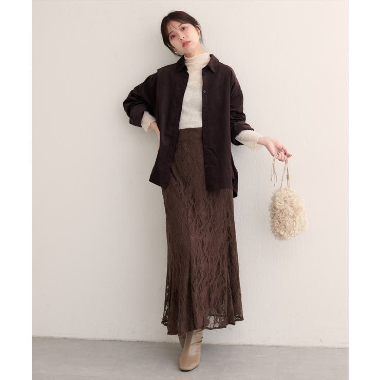 【natural couture】コーデュロイオーバーサイズシャツ | NICE CLAUP / OLIVE des OLIVE　OUTLET | 詳細画像21 